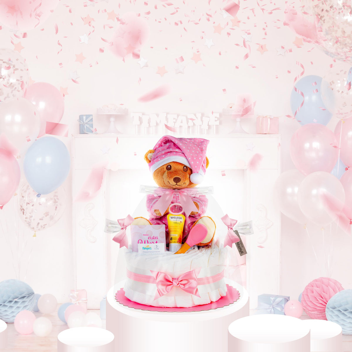 Windeltorte LiebhabBÄR | rosa
