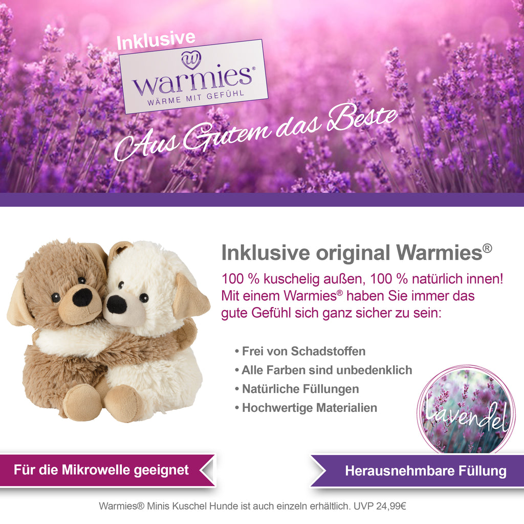 Windeltorte mit Warmies® Hunde Zwillinge | neutral
