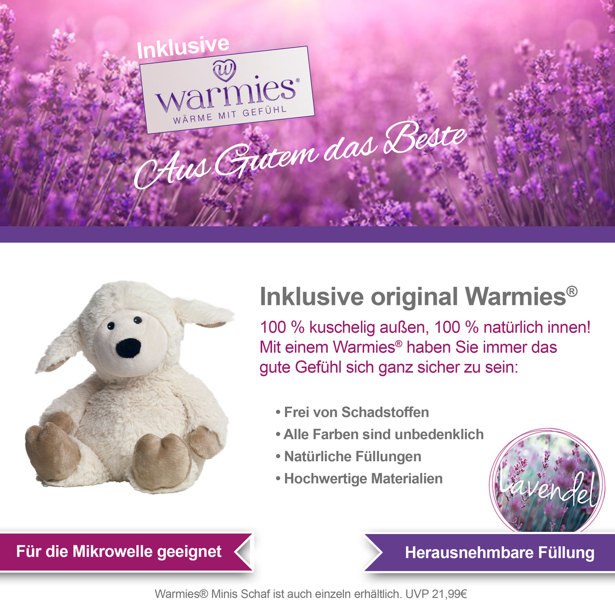 Windeltorte mit Warmies® Schaf | neutral
