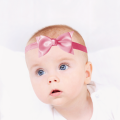 Timfanie® 2x Baby Kopfschmuck mit Schleife | stretch one-size | rosa + natur