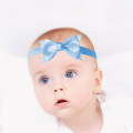 2x Baby Kopfschmuck mit Schleife | one-size | blau + natur