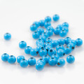 5x Holzperle 8mm mit 3mm Bohrung, Farbe mittelblau