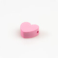Holzperle Motiv Herz babyrosa (Bohrung waagerecht 3mm Ø)