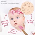 Windeltorte | Spieluhr Schlafmütze | rosa | 0-8 Monate + Kette & Gravur