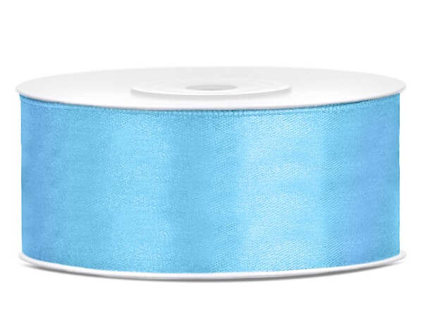 Satinband blau 25m x 25mm