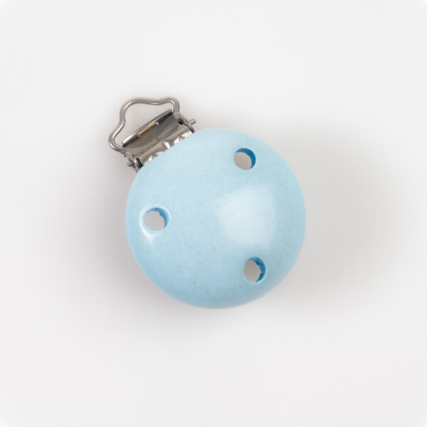 Holz-Clips | baby blau | Ø 35mm