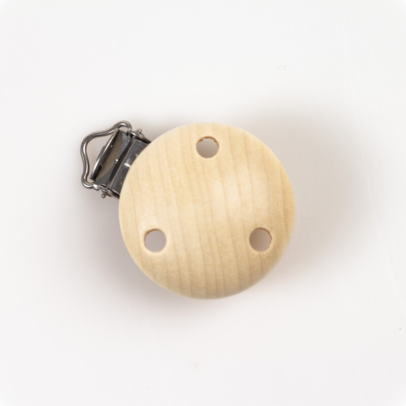 Holz-Clips | natur | seidig poliert |  Ø 35mm | gravierbar