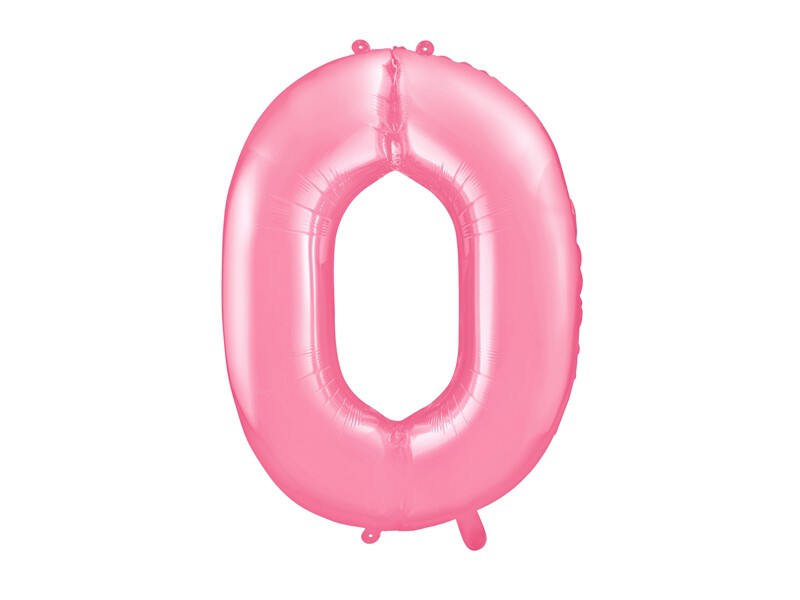 Folienballon XXL Zahlenballon rosa (Zahl Null)