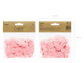 Konfetti Kreise aus Seidenpapier, 15 g, rosa
